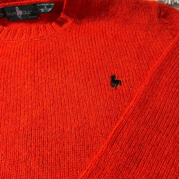 Hunt club woman Shetland Wool sweater. Burnt orange Crew next pull over size L - Picture 9 of 17